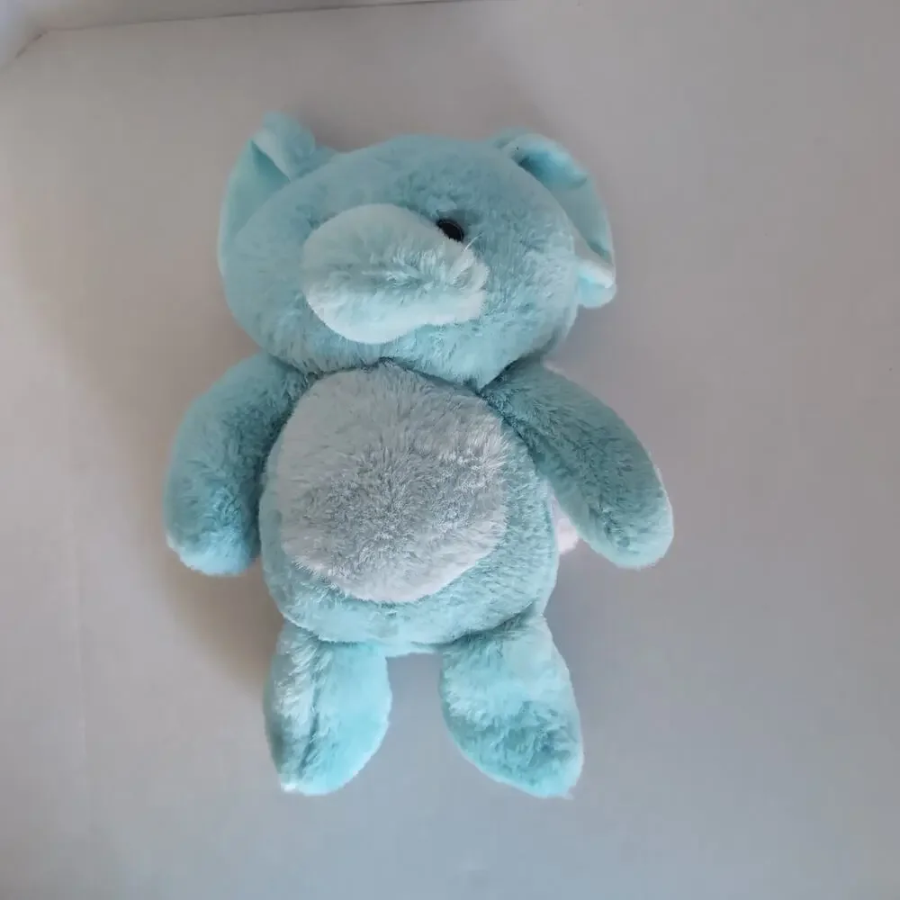 Kellytoy Blue Elephant Angel Plush Stuffed Animal White‎ Wings Soft